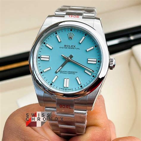 teal dial watch rolex|rolex oyster perpetual watch.